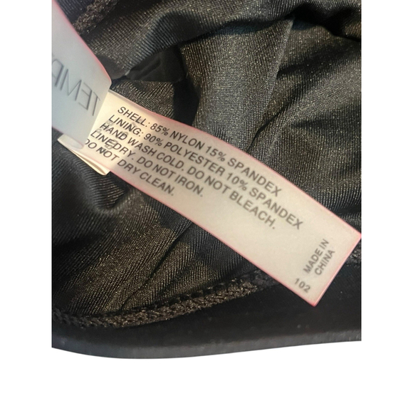 Tempt Me Swimsuit Set 3 Piece Womens Large Black Teal - Picture 14 of 16